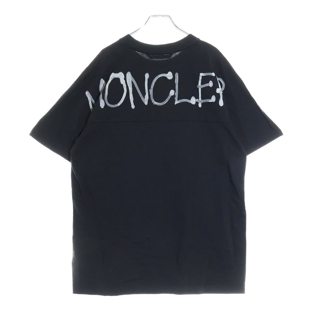 MONCLER(モンクレール) 25SS GRAFFITI T-SHIRT モンクレール グラフィティ ロゴ コットン 半袖Tシャツ ブラック K10918C0001789AUG