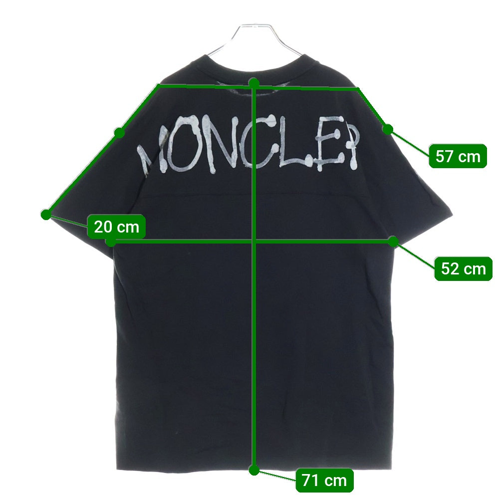 MONCLER(モンクレール) 25SS GRAFFITI T-SHIRT モンクレール グラフィティ ロゴ コットン 半袖Tシャツ ブラック K10918C0001789AUG