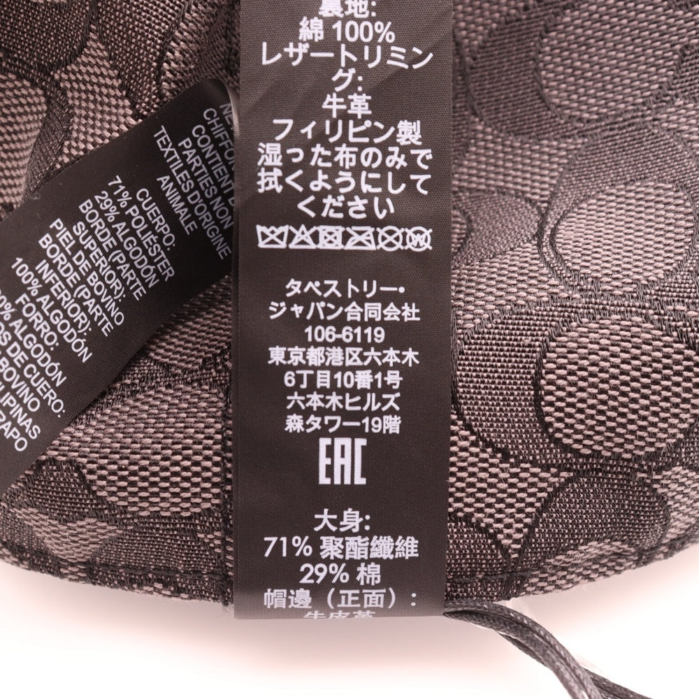 COACH(コーチ) シグネチャー ジャカード フラット ブリムハット キャップ CW764