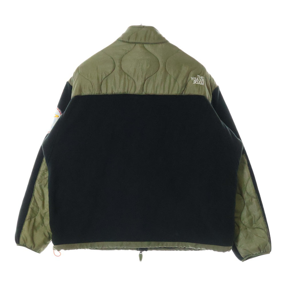 READY MADE(レディメイド) 20AW FLEECE JACKET 再構築 フリースジャケット ブラック/カーキ RE-P0-BL-00-00-110