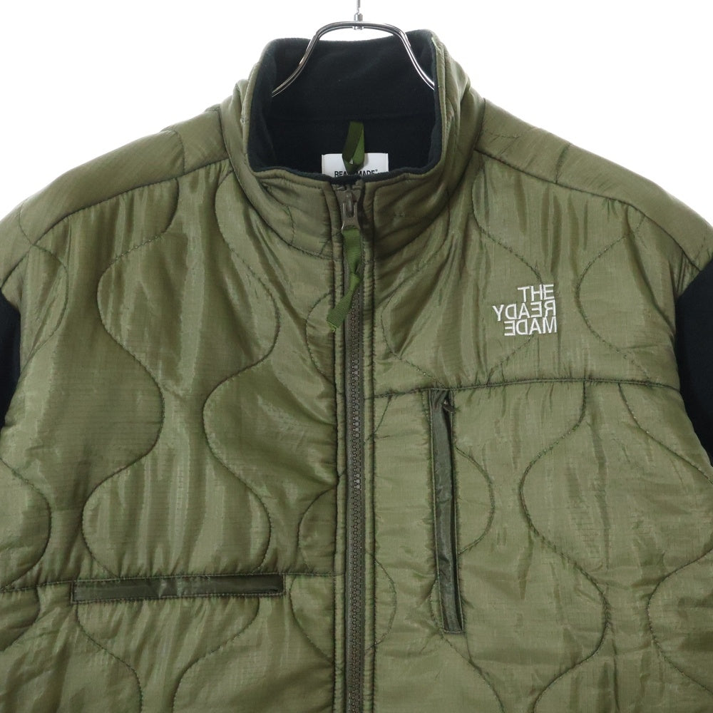 READY MADE(レディメイド) 20AW FLEECE JACKET 再構築 フリースジャケット ブラック/カーキ RE-P0-BL-00-00-110