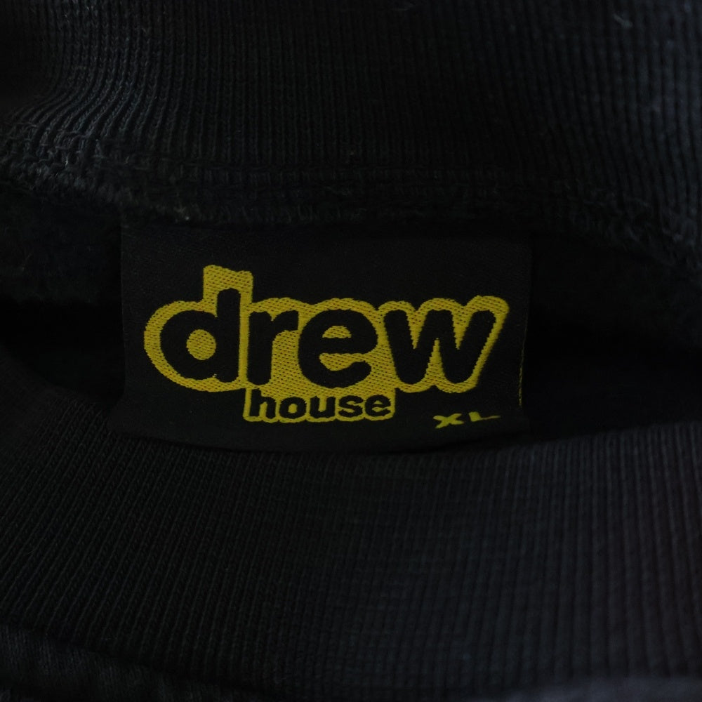 drew house(ドリューハウス) ロゴ刺繍クルーネックスウェット ブラック