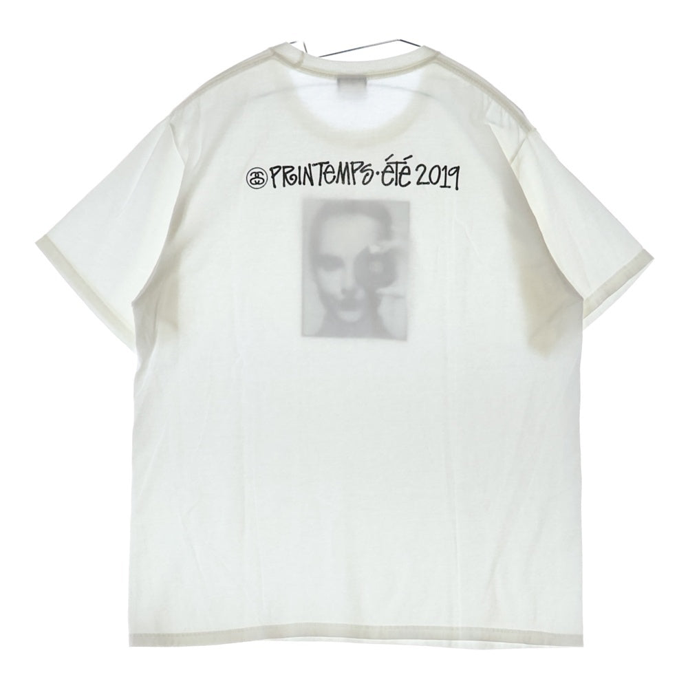 STUSSY(ステューシー) 追悼 プリント半袖Tシャツ クルーネックカットソー ホワイト