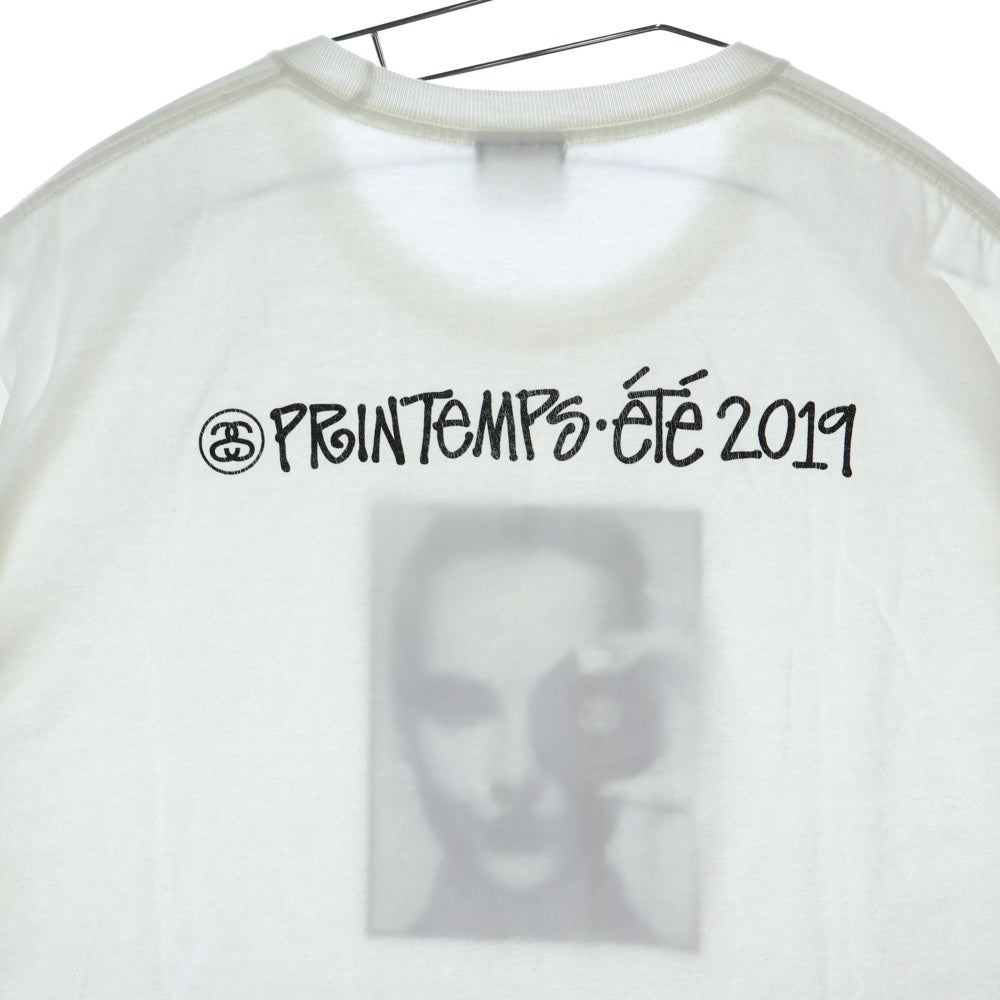 STUSSY(ステューシー) 追悼 プリント半袖Tシャツ クルーネックカットソー ホワイト
