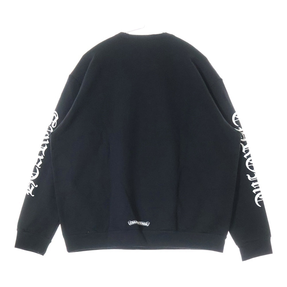 CHROME HEARTS(クロムハーツ) SWTSHRT PLVR ネックロゴプリント クルーネックスウェットトレーナー ブラック