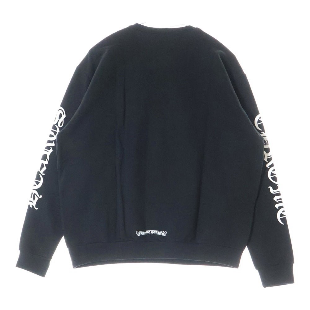 CHROME HEARTS(クロムハーツ) SWTSHRT PLVR ネックロゴプリント クルーネックスウェットトレーナー ブラック