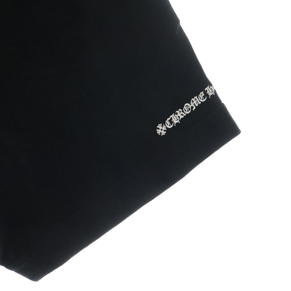 CHROME HEARTS(クロムハーツ) CH T-SHIRT スクロールラベルプリント クルーネック ポケット 半袖Tシャツ カットソー ブラック