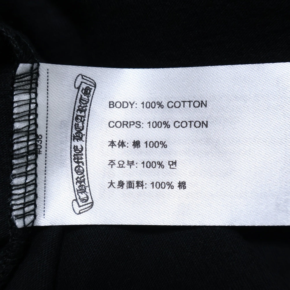 CHROME HEARTS(クロムハーツ) CH T-SHIRT スクロールラベルプリント クルーネック ポケット 半袖Tシャツ カットソー ブラック