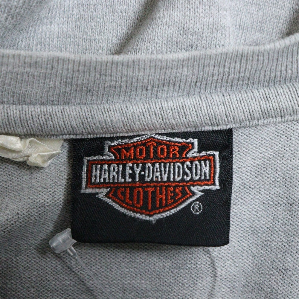 HARLEY DAVIDSON(ハーレーダビッドソン) フロントプリント クルーネック 半袖Tシャツ グレー