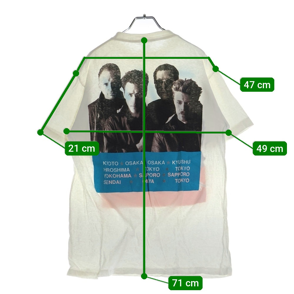 VINTAGE(ヴィンテージ) 90s Tin Machine Devid Bowie デビッドボウイ 両面プリント クルーネック 半袖Tシャツ ホワイト