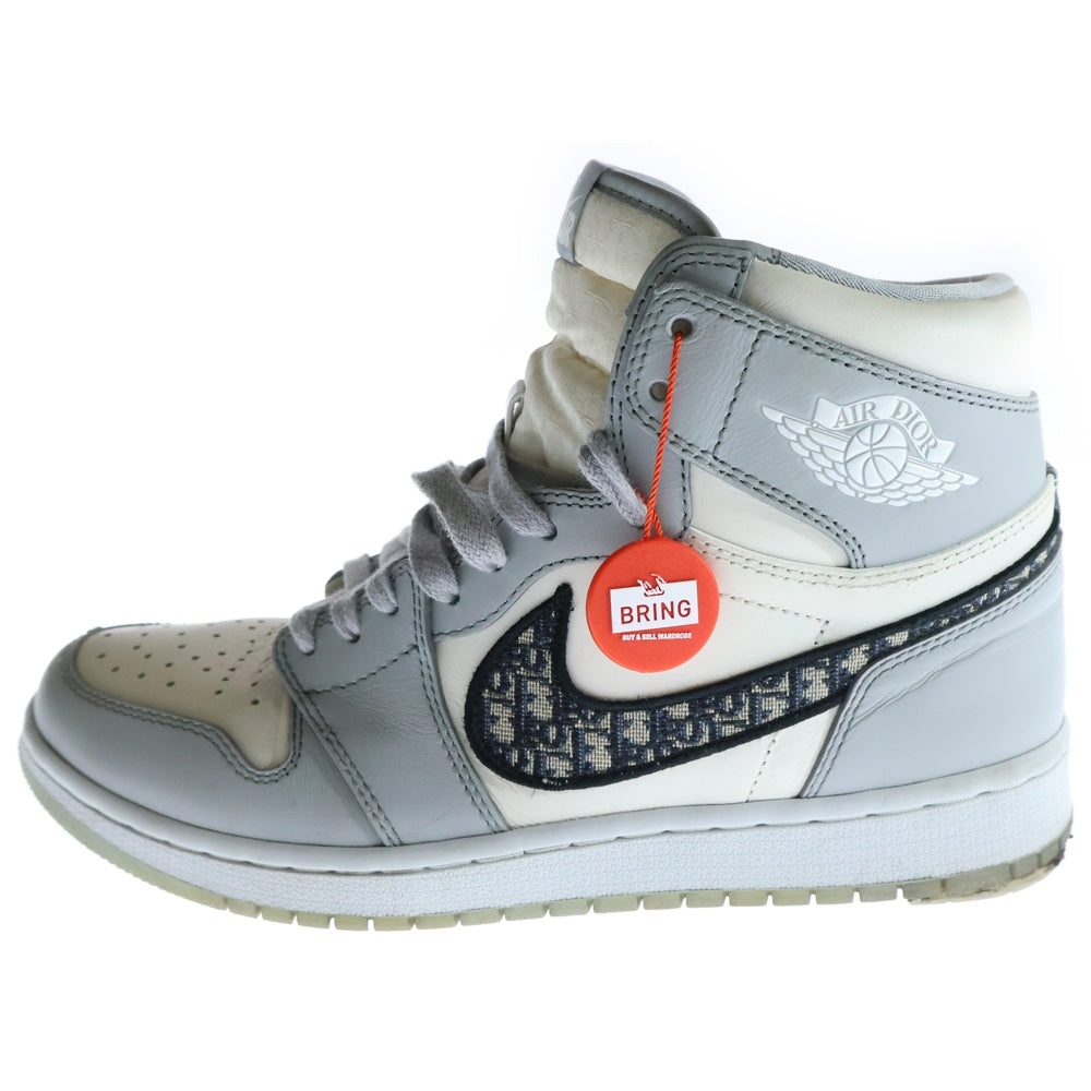 NIKE(ナイキ) ×DIOR AIR JORDAN 1 HIGH OG CN8607-002 エアジョーダン1ハイオージー ディオール ハイカットスニーカー シューズ エアディオール グレー US9/27.0cm