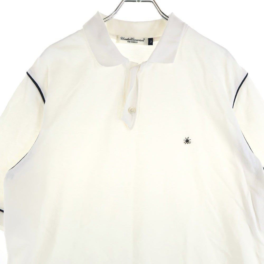 UNDERCOVER(アンダーカバー) 06AW GURUGURU期 メタル蜘蛛 鹿の子 ポロシャツ ホワイト