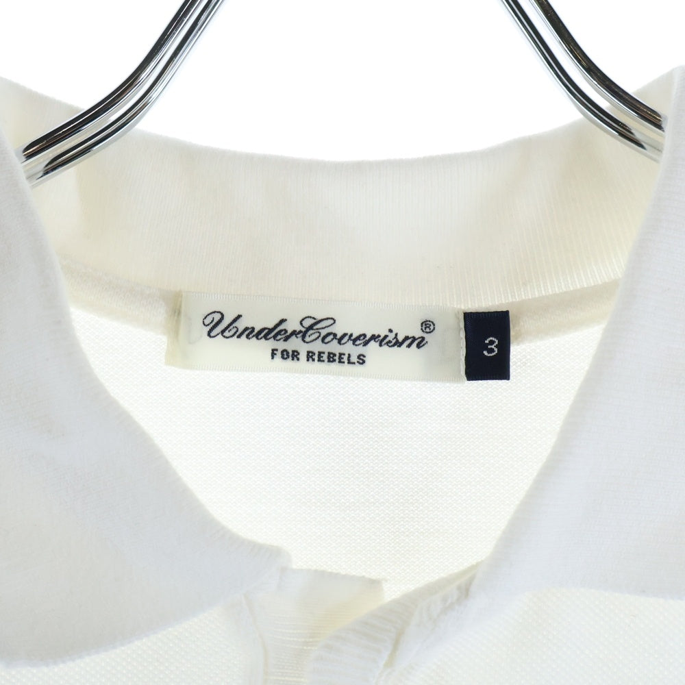 UNDERCOVER(アンダーカバー) 06AW GURUGURU期 メタル蜘蛛 鹿の子 ポロシャツ ホワイト