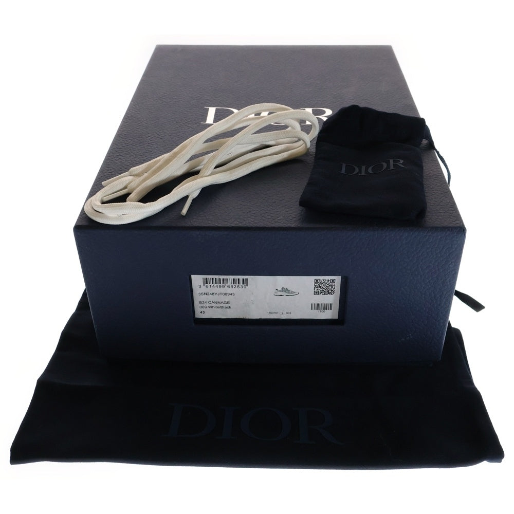 Christian Dior(クリスチャンディオール) B24 オブリーク テクニカル ファブリック ローカットスニーカー ホワイト/ブラック