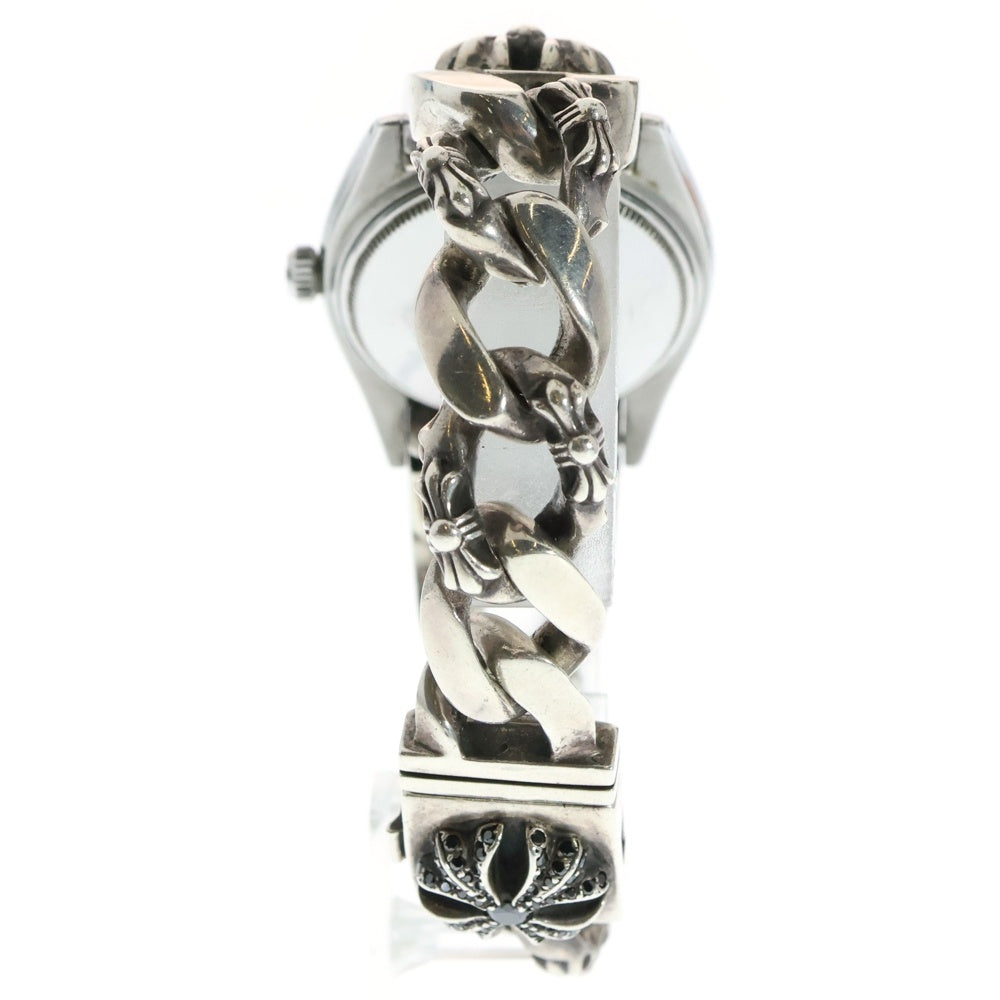 CHROME HEARTS(クロムハーツ) ×ROLEX エアキング 5504 CHプラス アフターブラックダイヤ クラシックリンク ウォッチブレス オレンジ/シルバー
