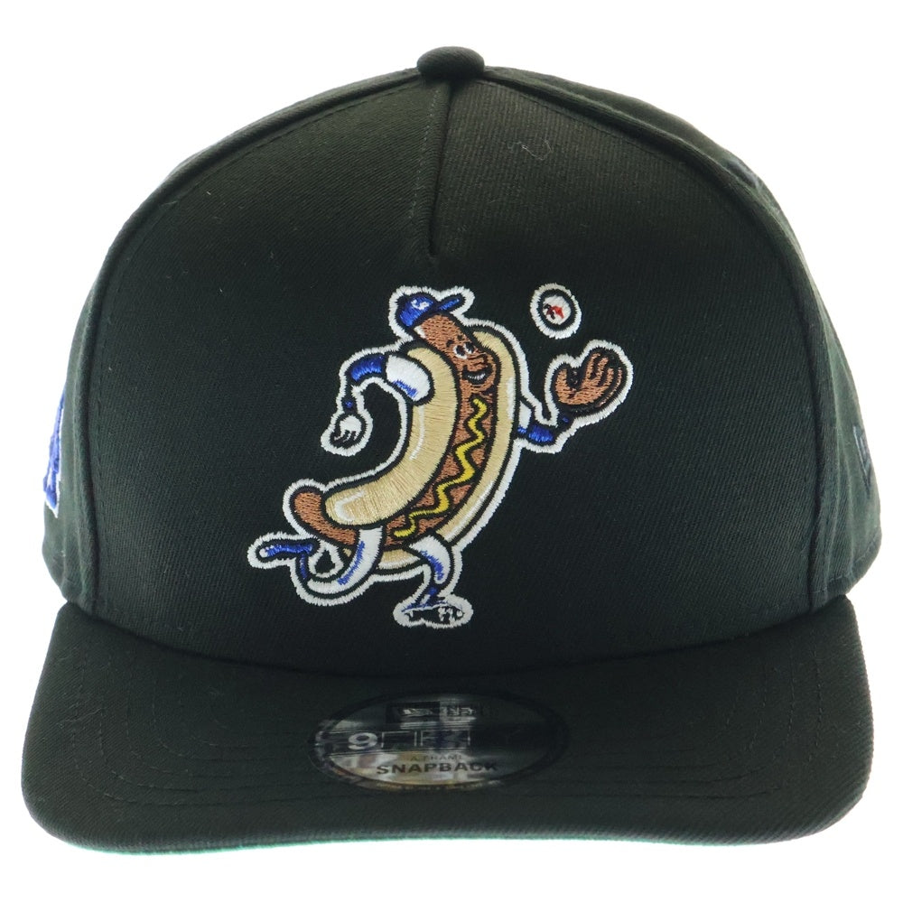NEW ERA(ニューエラ) ×LOS ANGELES DODGERS HOTDOG CAP ロサンゼルス ドジャース ホトドッグ刺繍 ベースボールキャップ ブラック