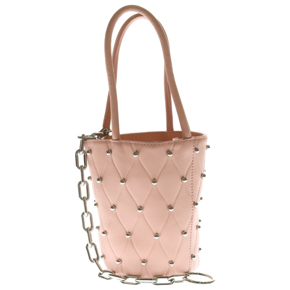 ALEXANDER WANG(アレキサンダーワン) Roxy Mini Bucket Bag チェーンストラップ付 レザーハンドバッグ ピンク レディース