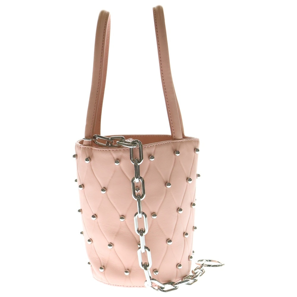 ALEXANDER WANG(アレキサンダーワン) Roxy Mini Bucket Bag チェーンストラップ付 レザーハンドバッグ ピンク レディース