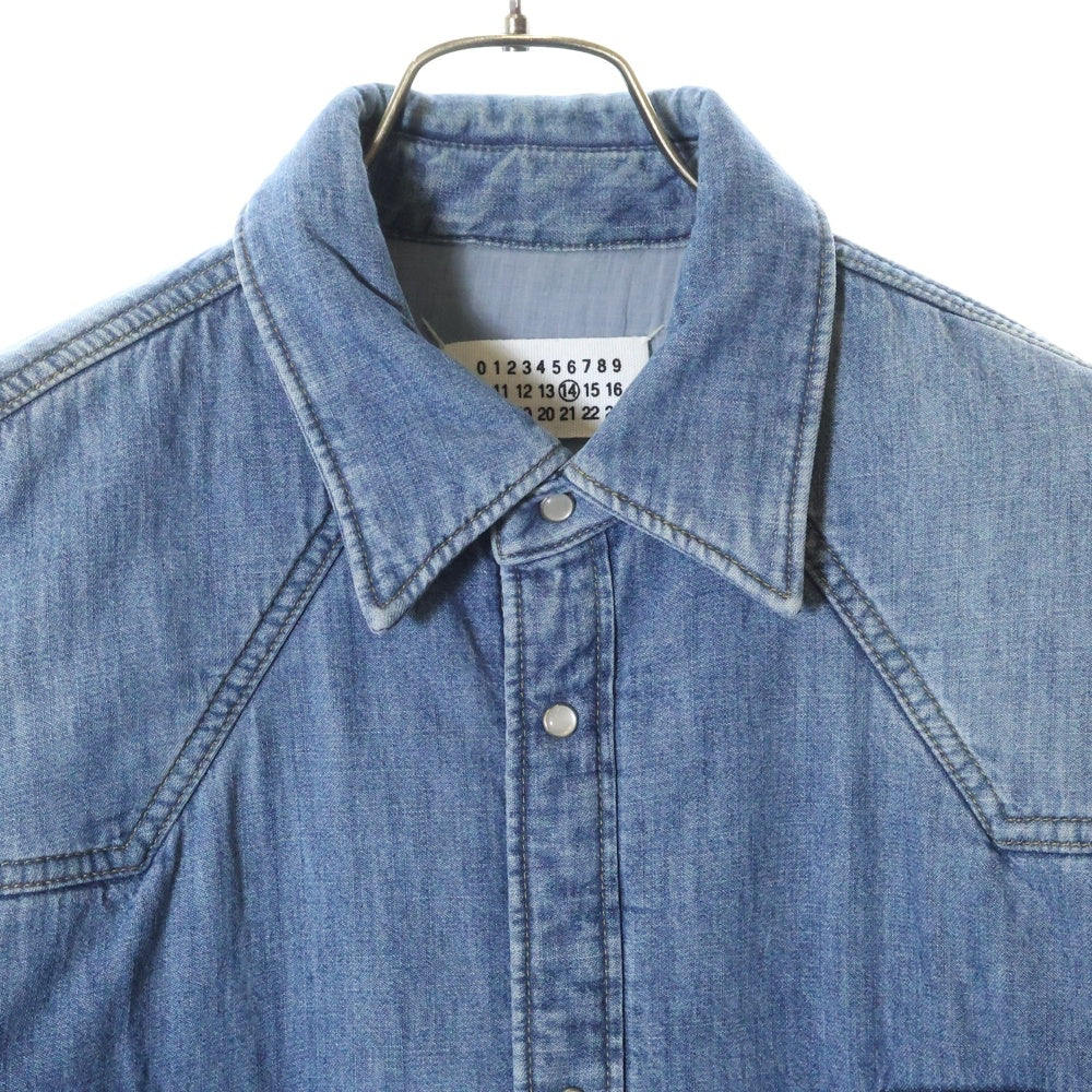 Maison Margiela 14(メゾンマルジェラ) DENIM SHIRT BLOUSON コットン デニム ブルゾンジャケット インディゴ S50DL0402 S30514