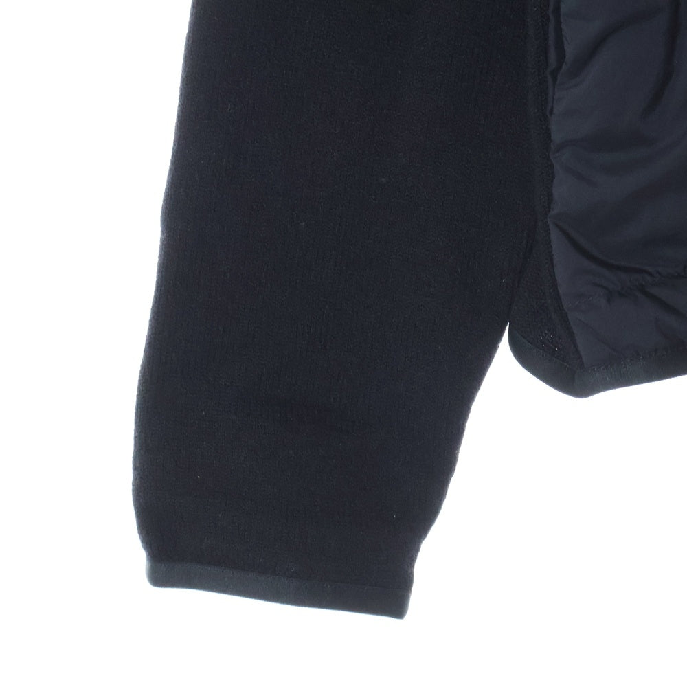 MONCLER(モンクレール) 22AW CARDIGAN TRICOT ニット切り替え フロントダウン ジップアップパーカー ブラック H20919B00010