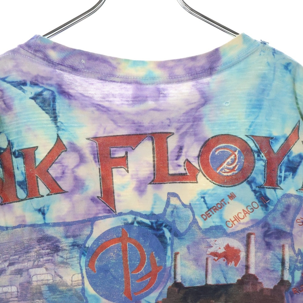 VINTAGE(ヴィンテージ) 90s PINK FLOYD DIVISION BELL TOUR ピンクフロイド ディビジョンベルツアー タイダイ染半袖Tシャツ クルーネックカットソー マルチカラー