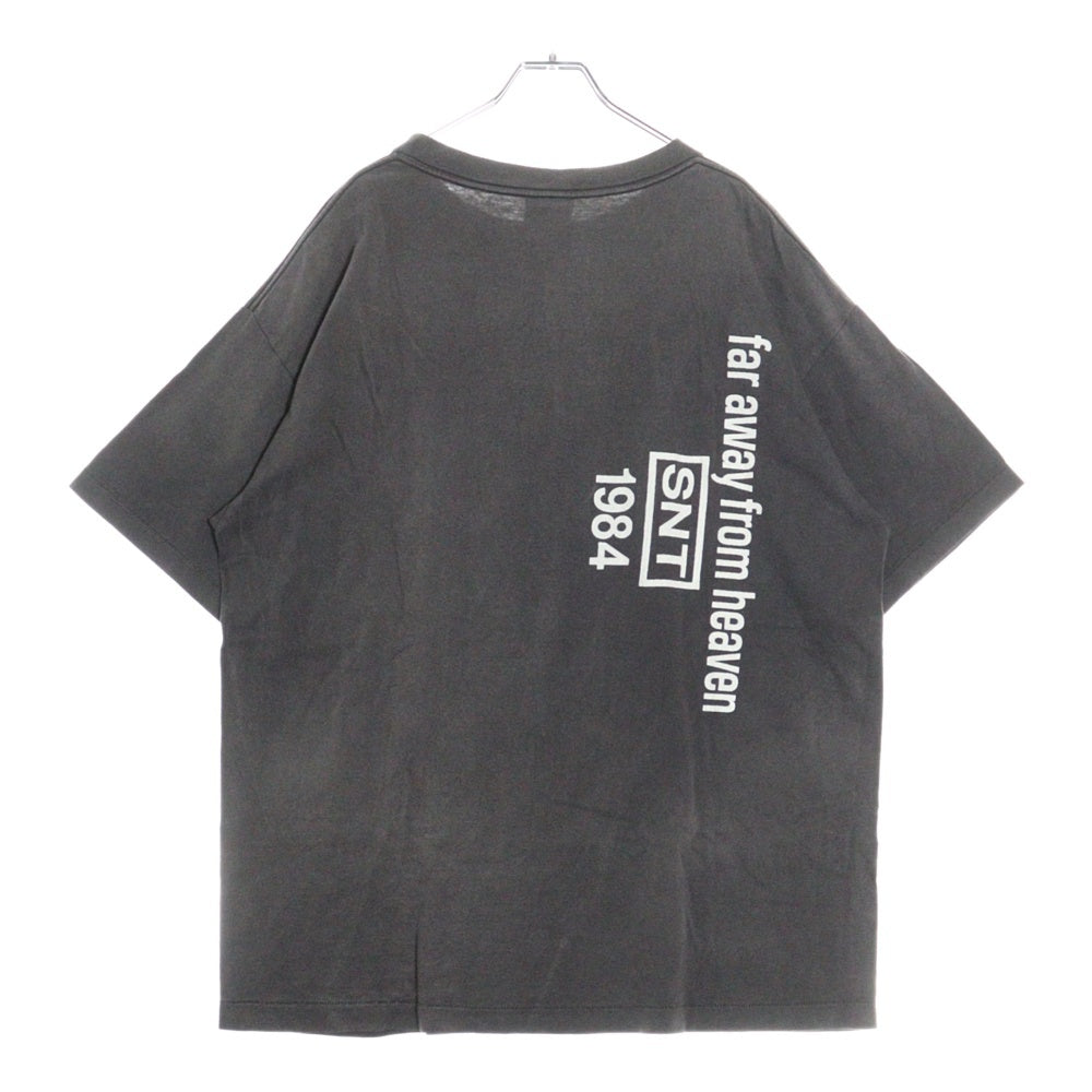SAINT MICHAEL(セントマイケル) 22SS TEE ANCHOR アンカープリント クルーネック半袖Tシャツカットソー チャコールグレー SM-S22-0000-009