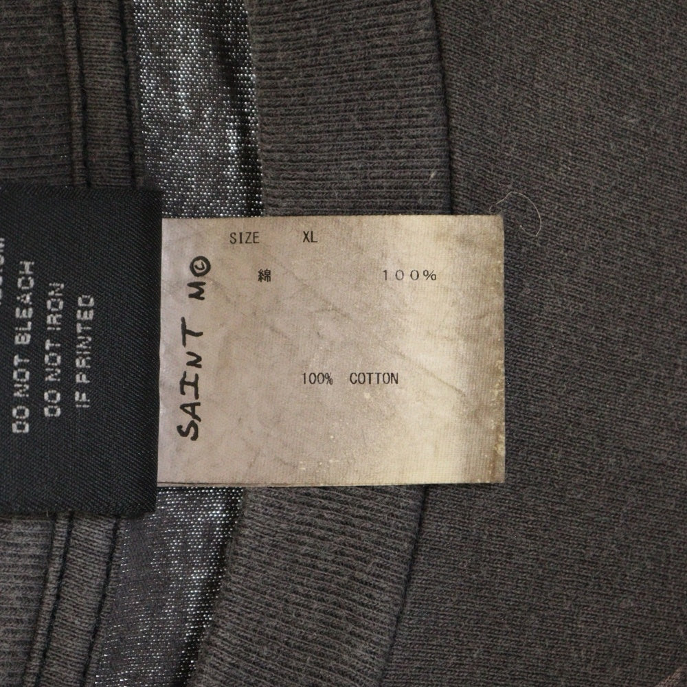 SAINT MICHAEL(セントマイケル) 22SS TEE ANCHOR アンカープリント クルーネック半袖Tシャツカットソー チャコールグレー SM-S22-0000-009