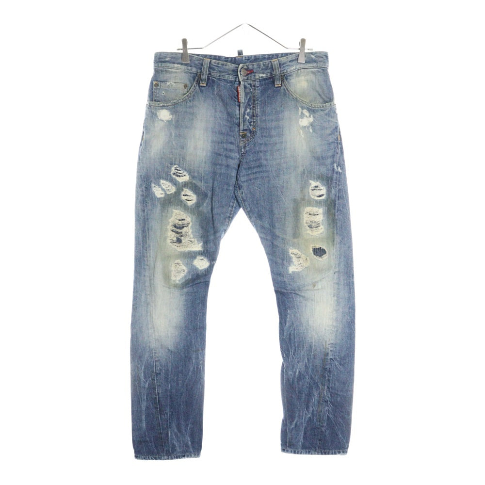 DSQUARED2(ディースクエアード) ダメージデニム ダメージ加工 ジーンズ ボタンフライ インディゴ S71LA0344