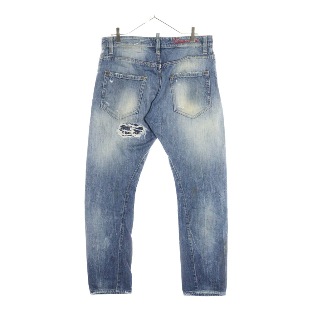 DSQUARED2(ディースクエアード) ダメージデニム ダメージ加工 ジーンズ ボタンフライ インディゴ S71LA0344