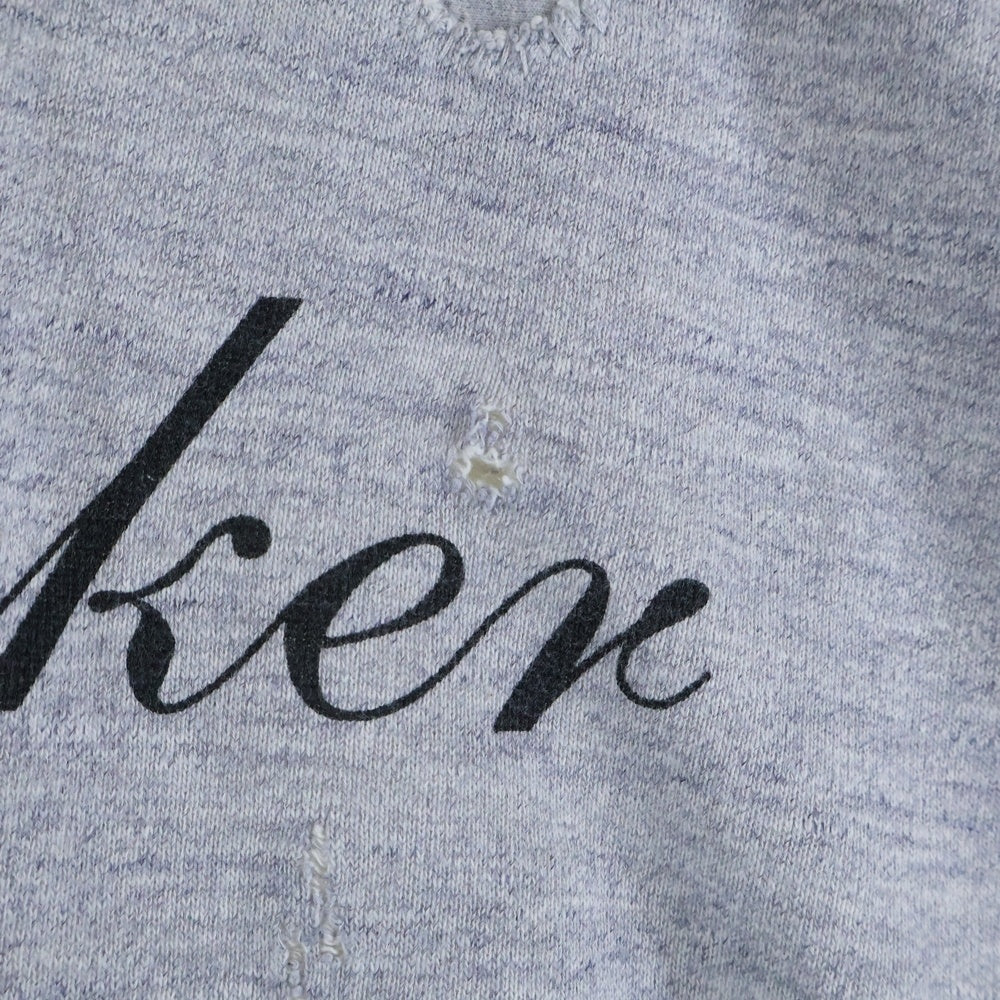 DSQUARED2(ディースクエアード) 切替 ダメージ加工 クルーネック 長袖カットソー グレー S71GP0374