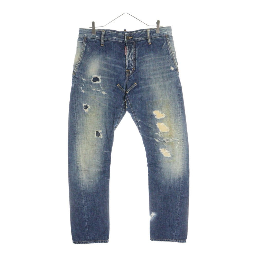DSQUARED2(ディースクエアード) ダメージデニム ダメージ加工 ジーンズ ボタンフライ インディゴ S71LA0435