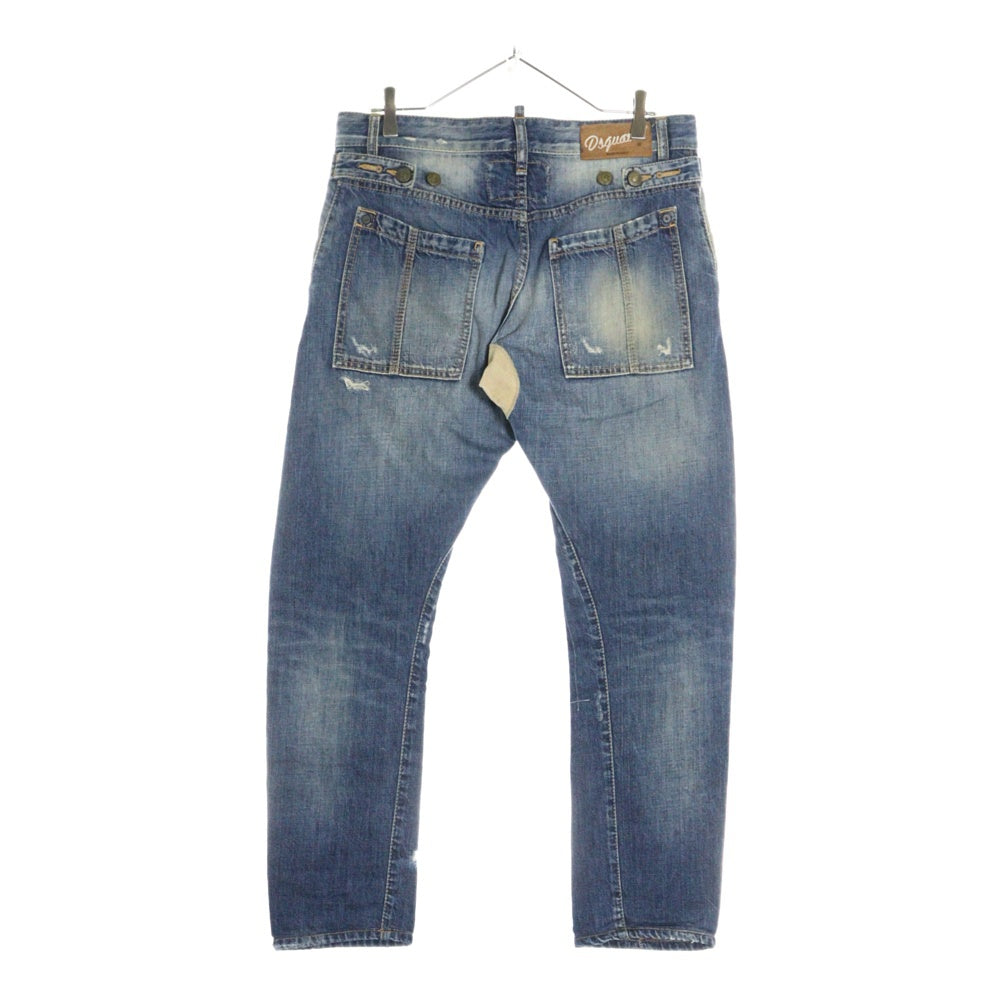 DSQUARED2(ディースクエアード) ダメージデニム ダメージ加工 ジーンズ ボタンフライ インディゴ S71LA0435