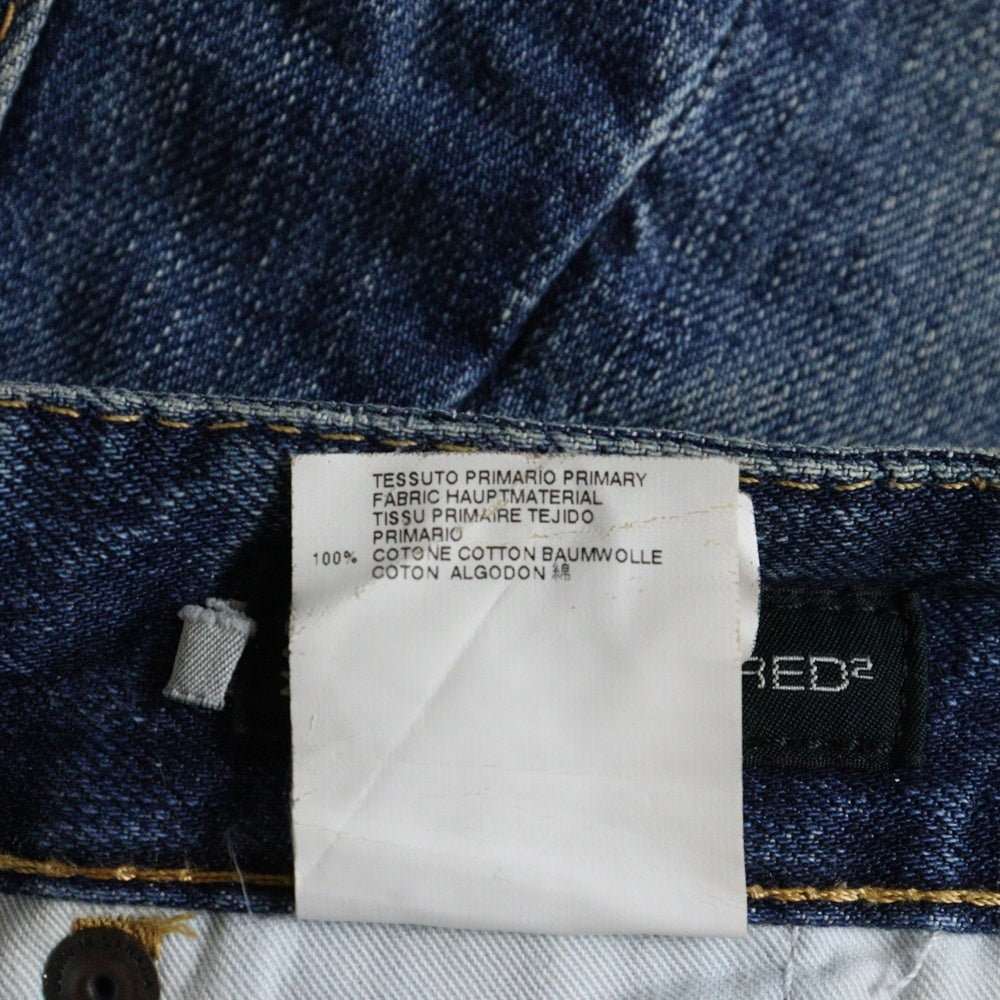 DSQUARED2(ディースクエアード) ダメージデニム ダメージ加工 ジーンズ ボタンフライ インディゴ S71LA0435