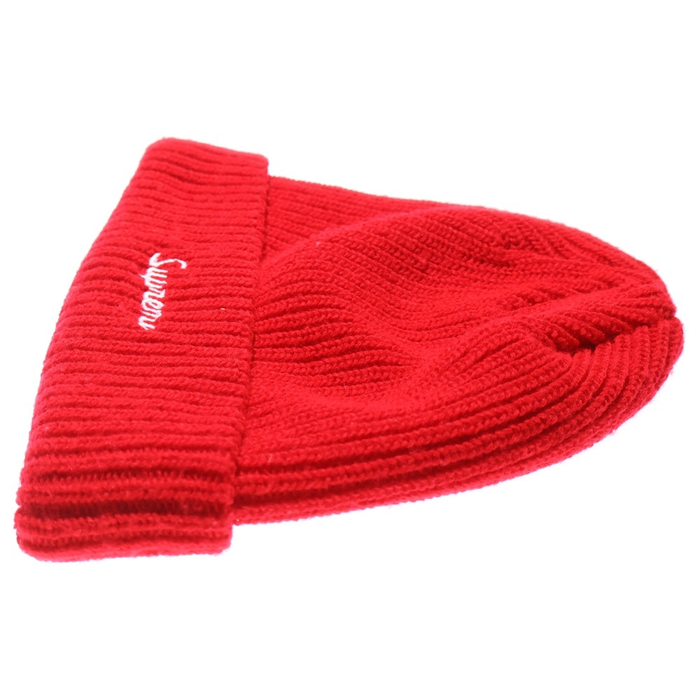 SUPREME(シュプリーム) 17AW Loose Gauge Beanie スクリプトロゴ刺繍 ビーニー レッド