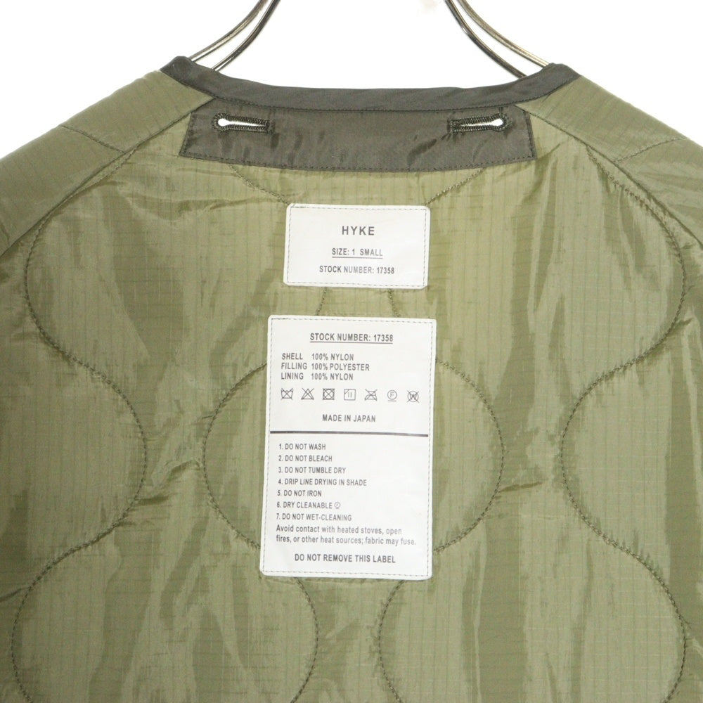 HYKE(ハイク) QUILTED LINER COAT キルテッド ライナー コート カーキ