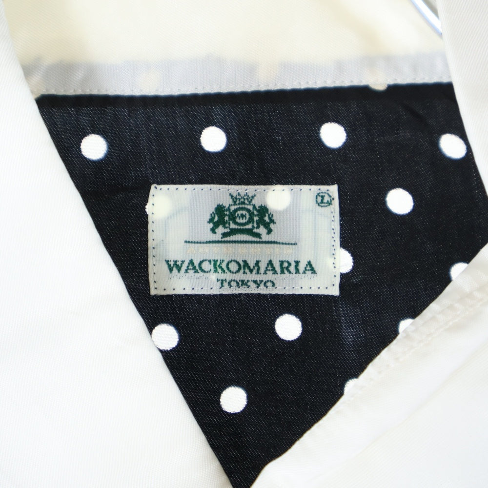 WACKO MARIA(ワコマリア) キュプラ素材 ドット柄クレリック長袖シャツ ブラック WMR-SHI-02