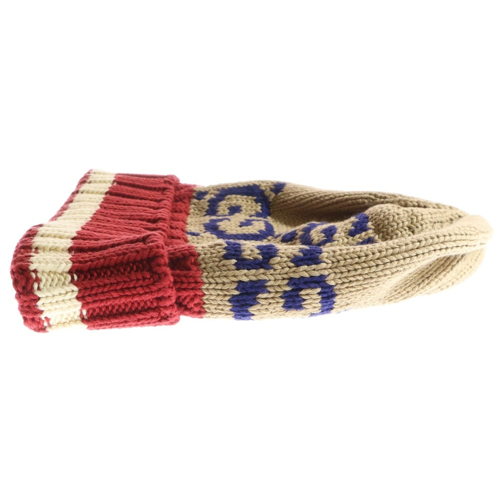 GUCCI(グッチ) GG総柄 コットン ニットキャップ ビーニー ベージュ 597636 4G111