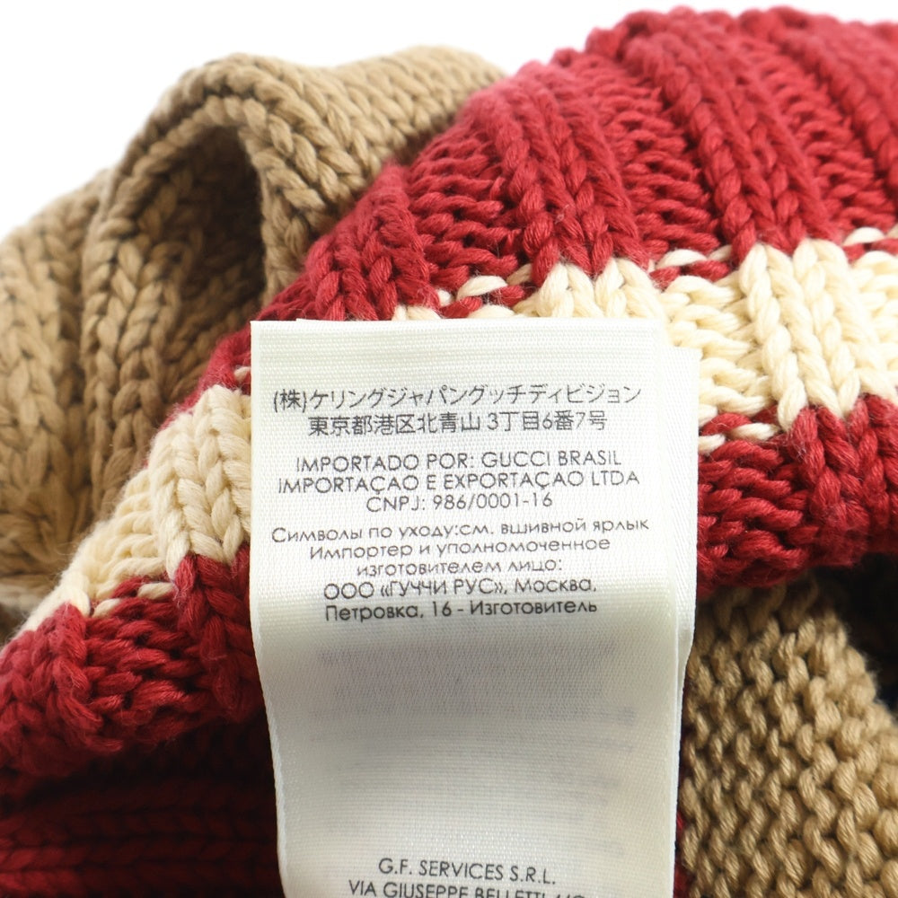 GUCCI(グッチ) GG総柄 コットン ニットキャップ ビーニー ベージュ 597636 4G111