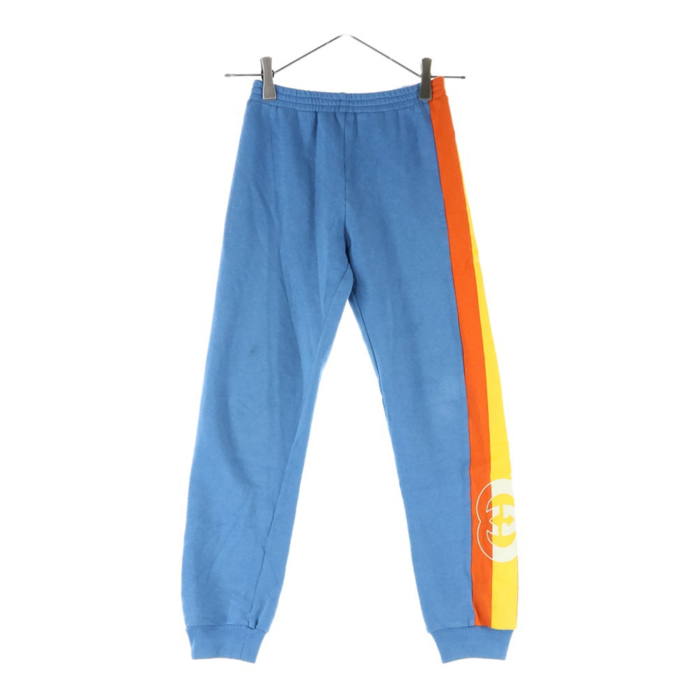 GUCCI(グッチ) サイドGGロゴプリント キッズ コットン スウェット ブルー 722400 XJEZU