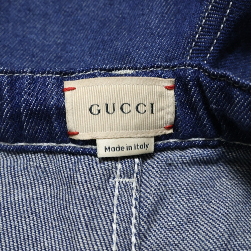 GUCCI(グッチ) GGワンポイント刺繍 キッズ デニム ショートパンツ インディゴ 712319 XDB8P