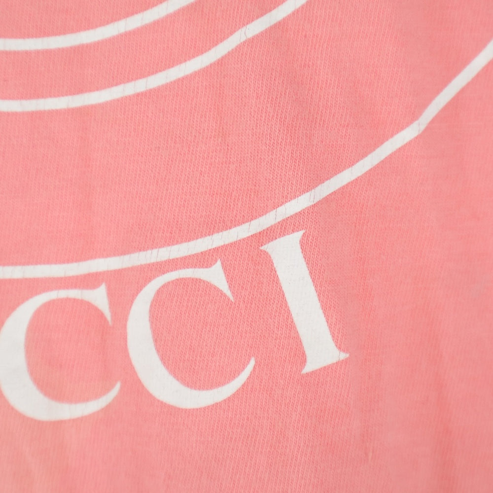 GUCCI(グッチ) フロントロゴプリント キッズ クルーネック 半袖Tシャツ ピンク 586167 XJC70
