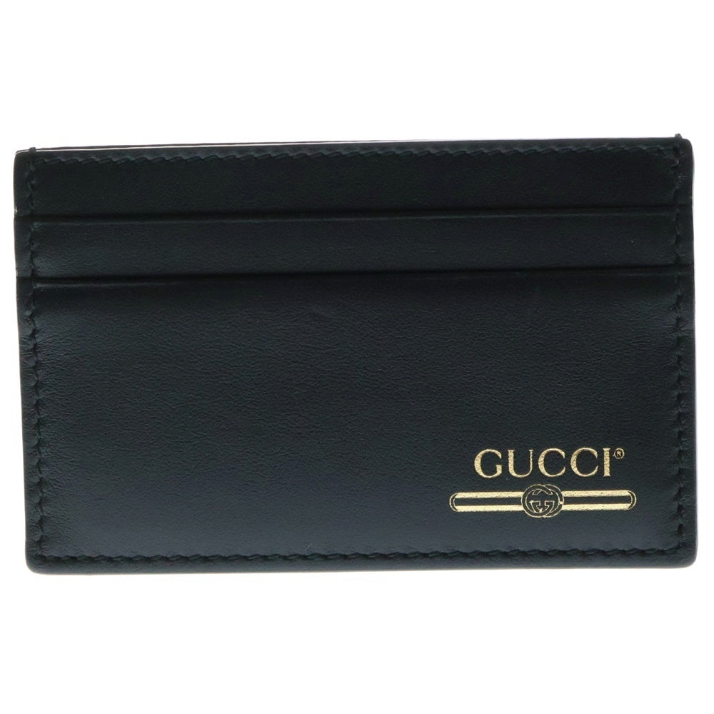 GUCCI(グッチ) ロゴ カードケース パスケース レザー ブラック 547596 0416