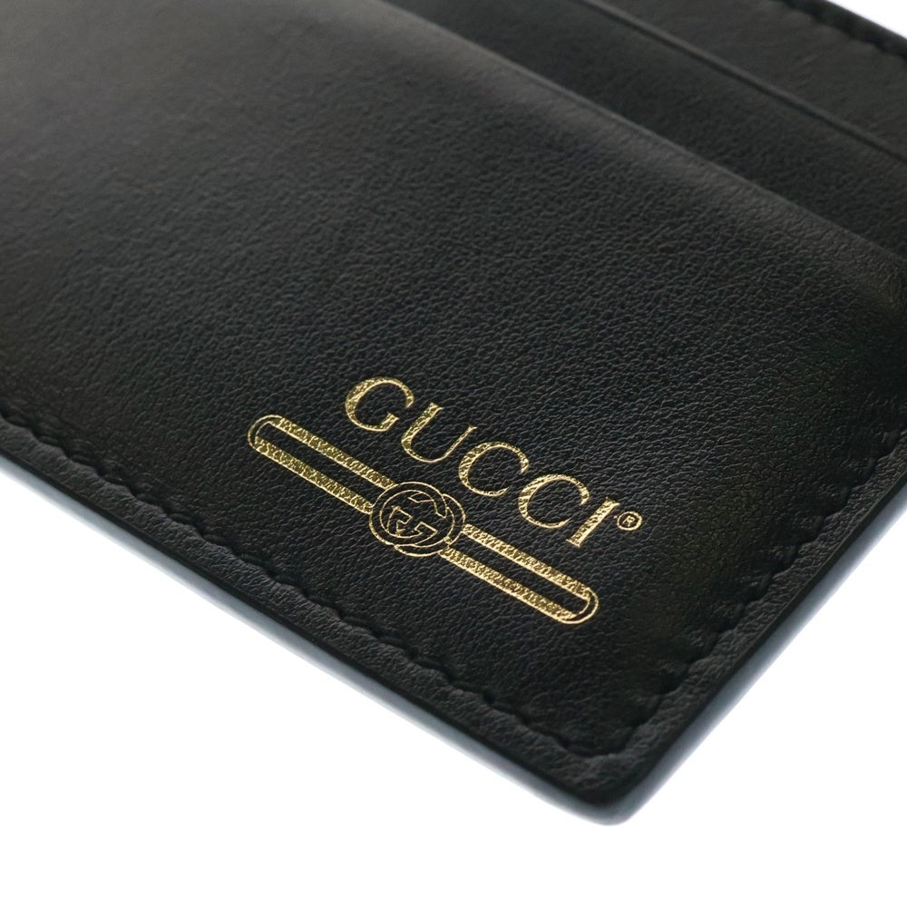 GUCCI(グッチ) ロゴ カードケース パスケース レザー ブラック 547596 0416
