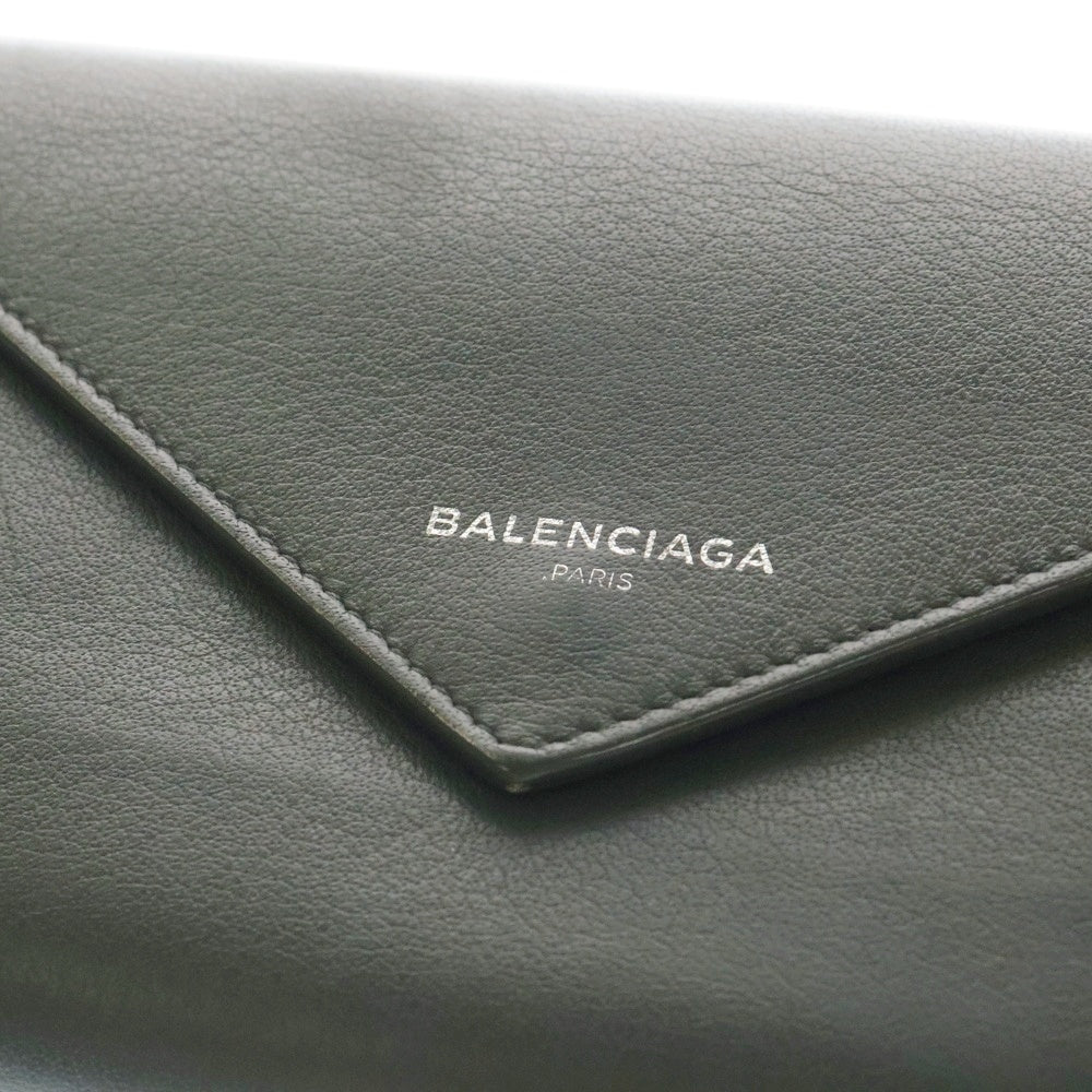 BALENCIAGA(バレンシアガ) ペーパーマニー ラウンドジップ レザー ウォレット 財布 グレー 371661