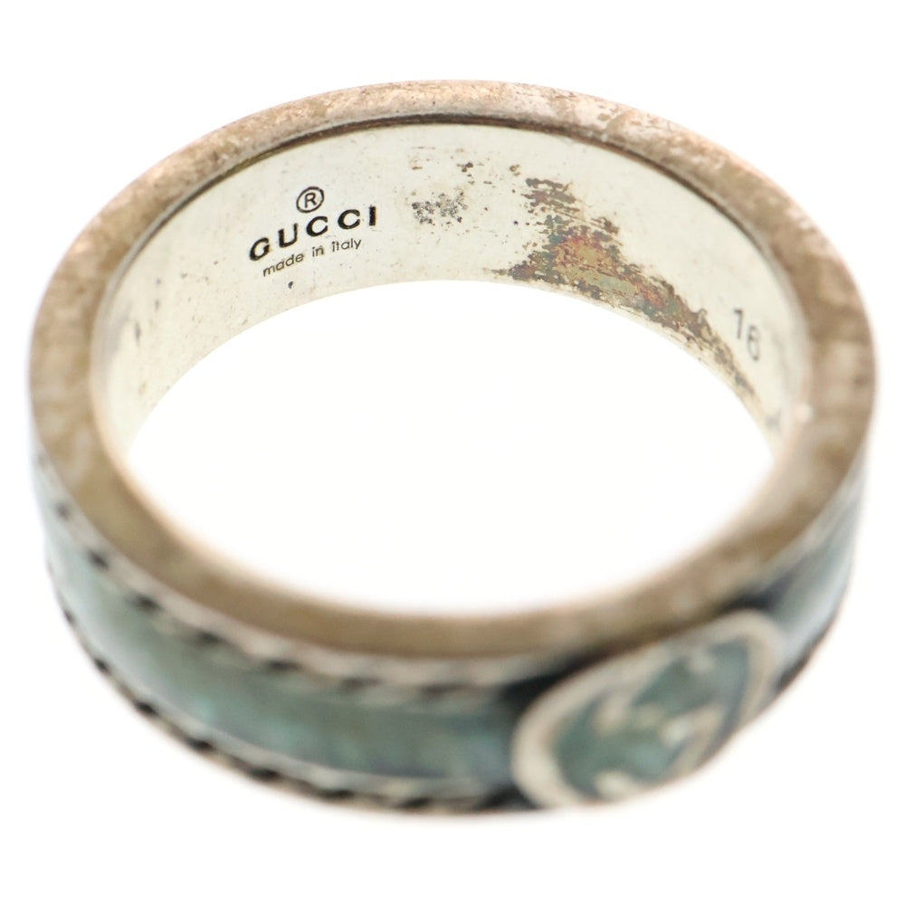 GUCCI(グッチ) インターロッキングG ターコイズセット リング シルバー/ブルー