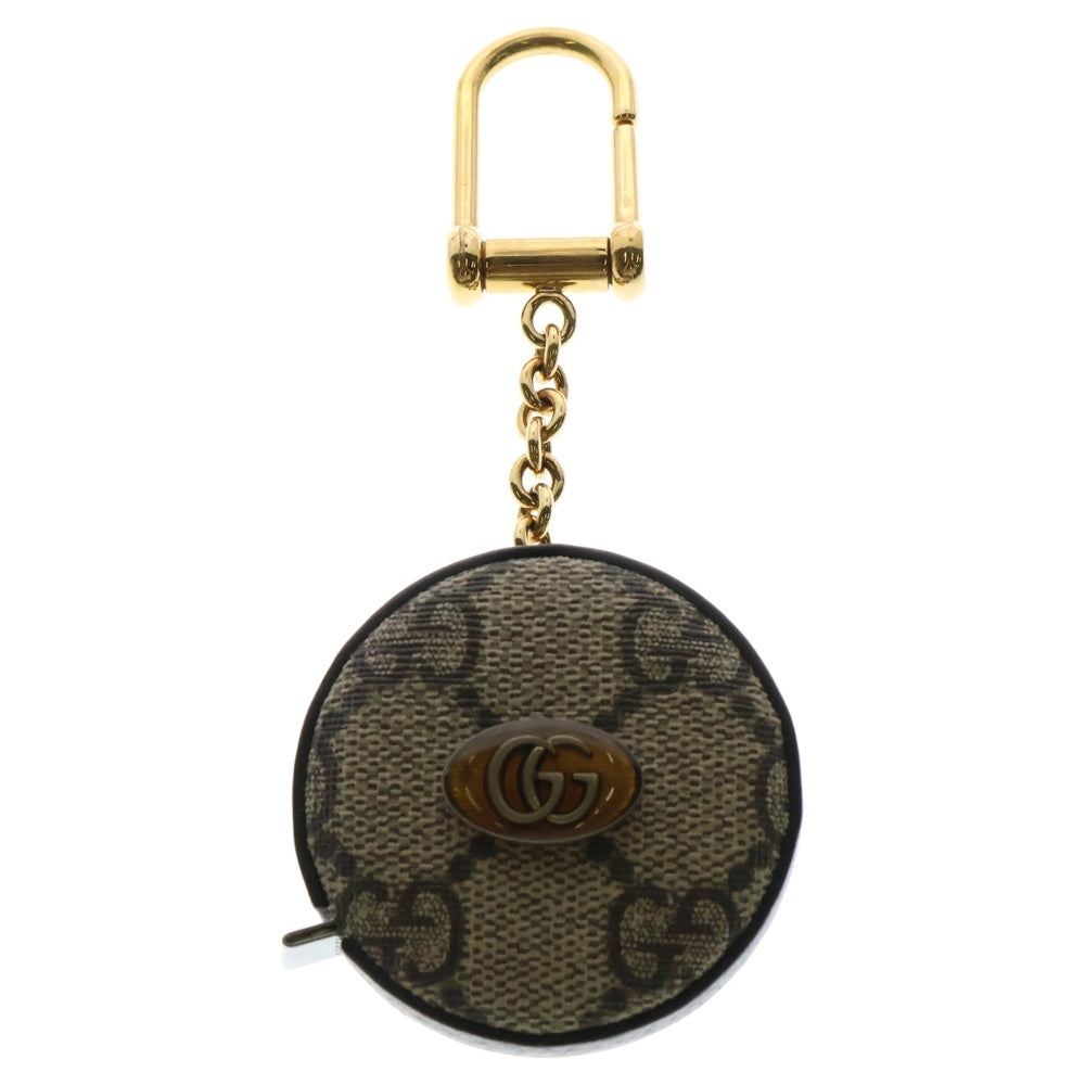 GUCCI(グッチ) GGスプリーム メジャー 巻尺 キーホルダー ベージュ
