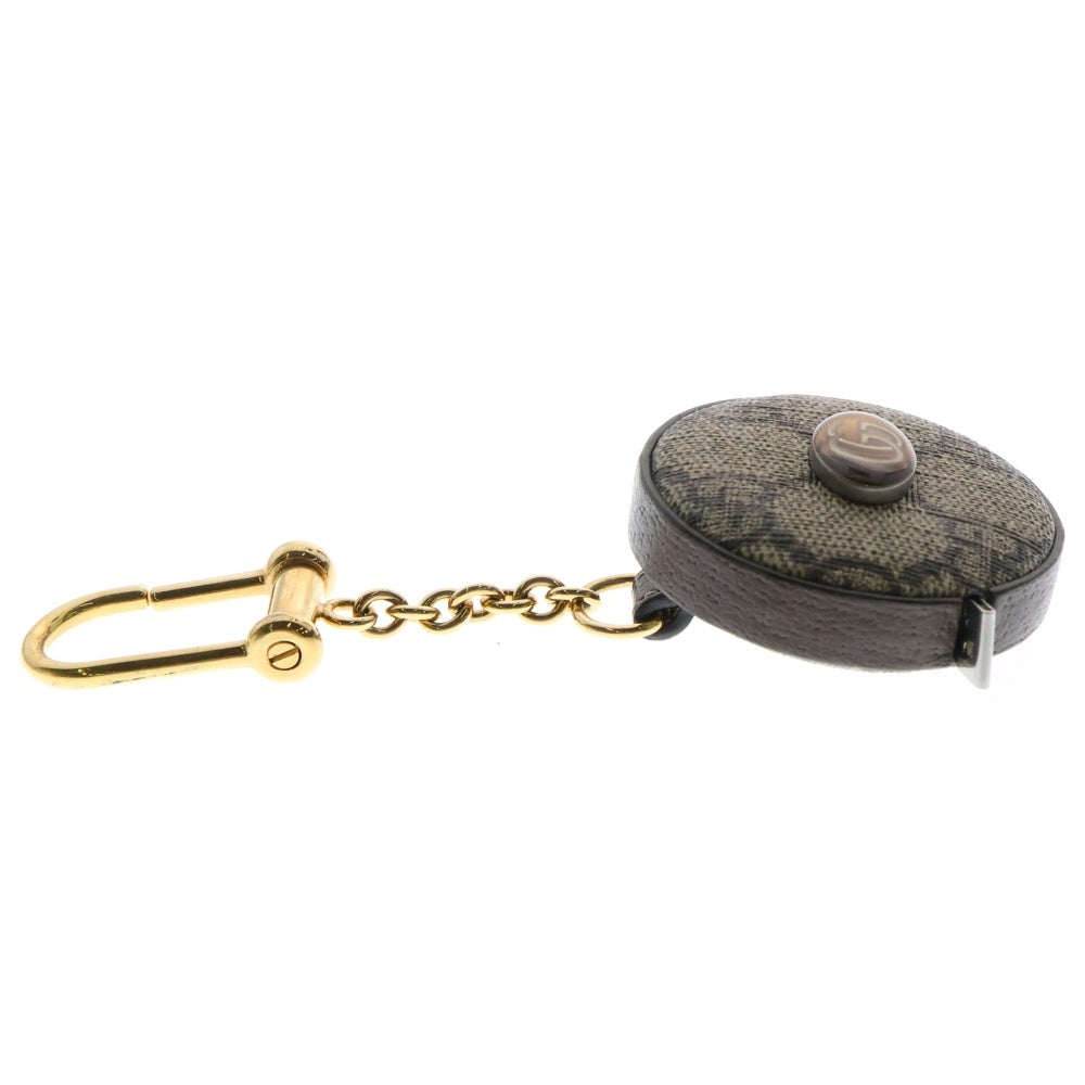 GUCCI(グッチ) GGスプリーム メジャー 巻尺 キーホルダー ベージュ