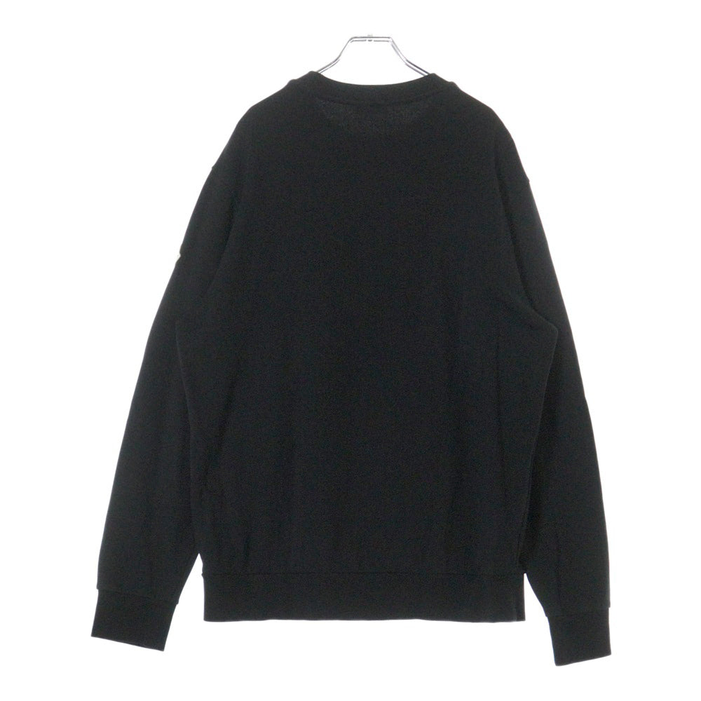 MONCLER(モンクレール) 23AW FELPA GIROCOLLO ラバーロゴプリント クルーネックスウェット ブラック I20918G00028