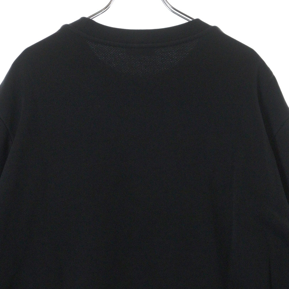 MONCLER(モンクレール) 23AW FELPA GIROCOLLO ラバーロゴプリント クルーネックスウェット ブラック I20918G00028