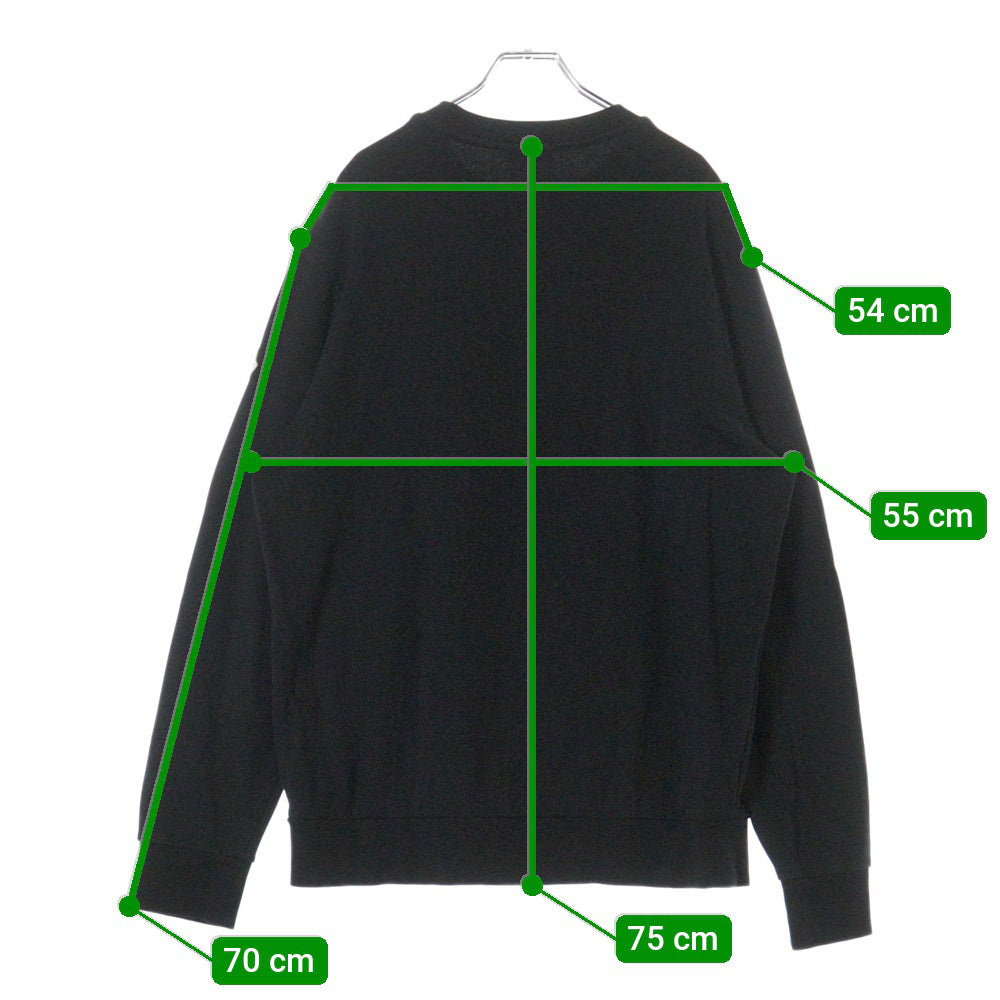 MONCLER(モンクレール) 23AW FELPA GIROCOLLO ラバーロゴプリント クルーネックスウェット ブラック I20918G00028
